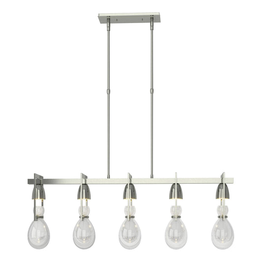 Apothecary Pendant 5-Light Clear Glass (ZM) in Sterling