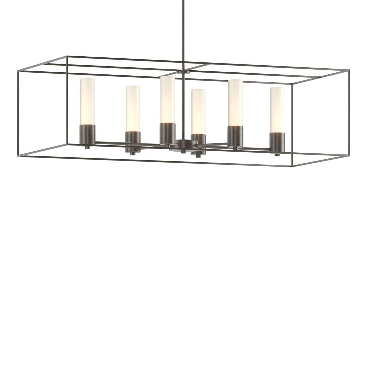 Portico Pendant 6-Light Dark Smoke Accent Opal Glass (GG) in Dark Smoke
