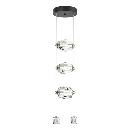 Gatsby 3-Light LED Pendant Crystal LED in Black
