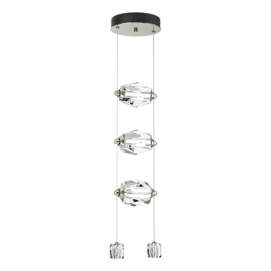 Gatsby 3-Light LED Pendant Crystal LED in Sterling