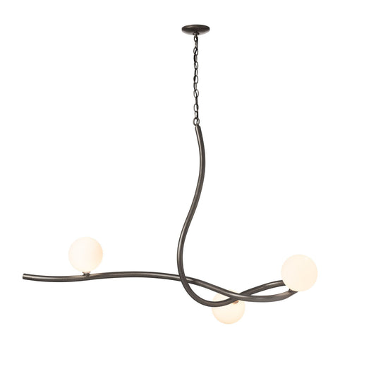 Slide Pendant 3-Light Opal Glass (GG) in Dark Smoke