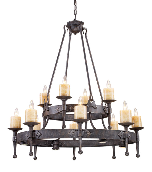 Twelve Light Up Lighting Two Tier Chandelier from the Cambridge Collection