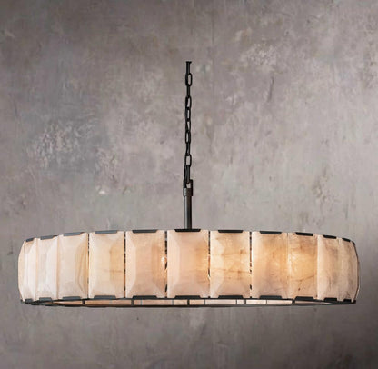 Harlowe Calcite Circular Chandelier 60"