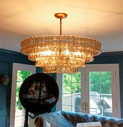 Ghiara Glass Round Chandelier