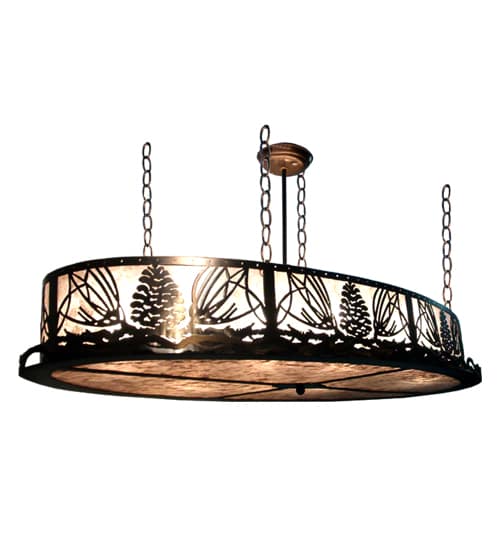 8 Light 24" Wide Pendant with Handmade Shade