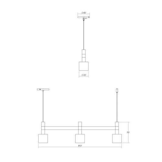 Systema Staccato 30" Wide LED Commercial Linear Pendant