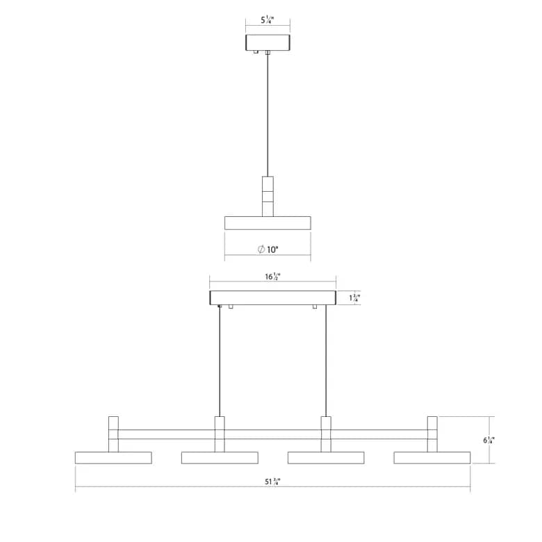Systema Staccato 43" Wide LED Commercial Linear Pendant