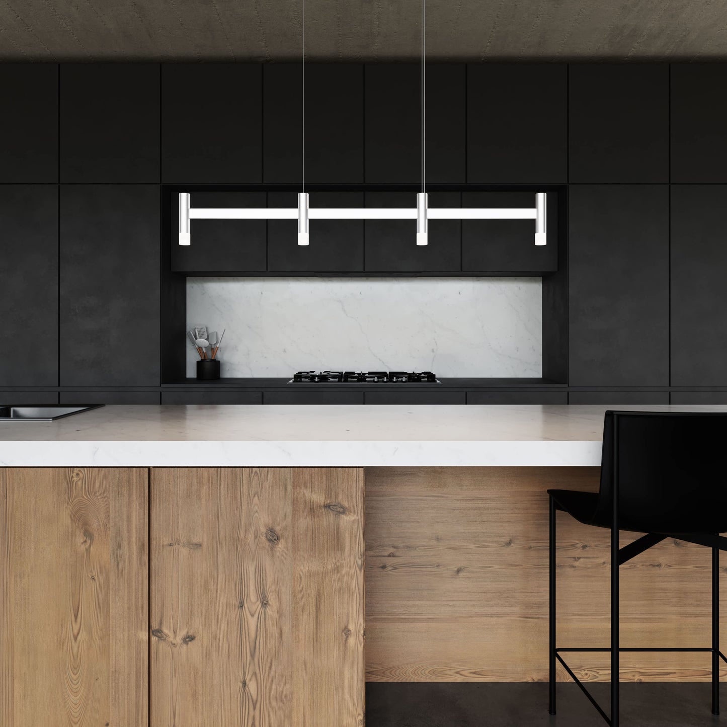 Systema Staccato 4 Light 43" Wide LED Indoor Linear Pendant