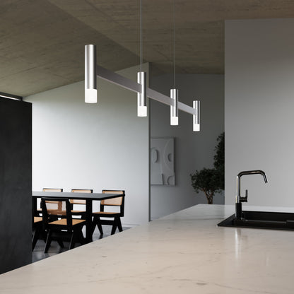 Systema Staccato 4 Light 43" Wide LED Indoor Linear Pendant