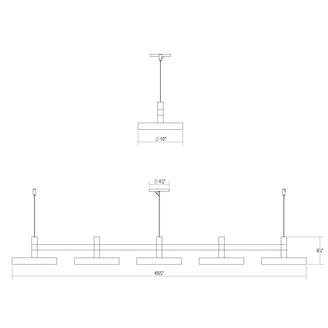Systema Staccato 30" Wide LED Commercial Linear Pendant