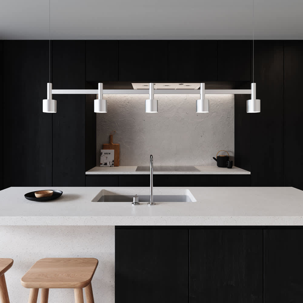 Systema Staccato 5 Light 57" Wide LED Indoor Linear Pendant