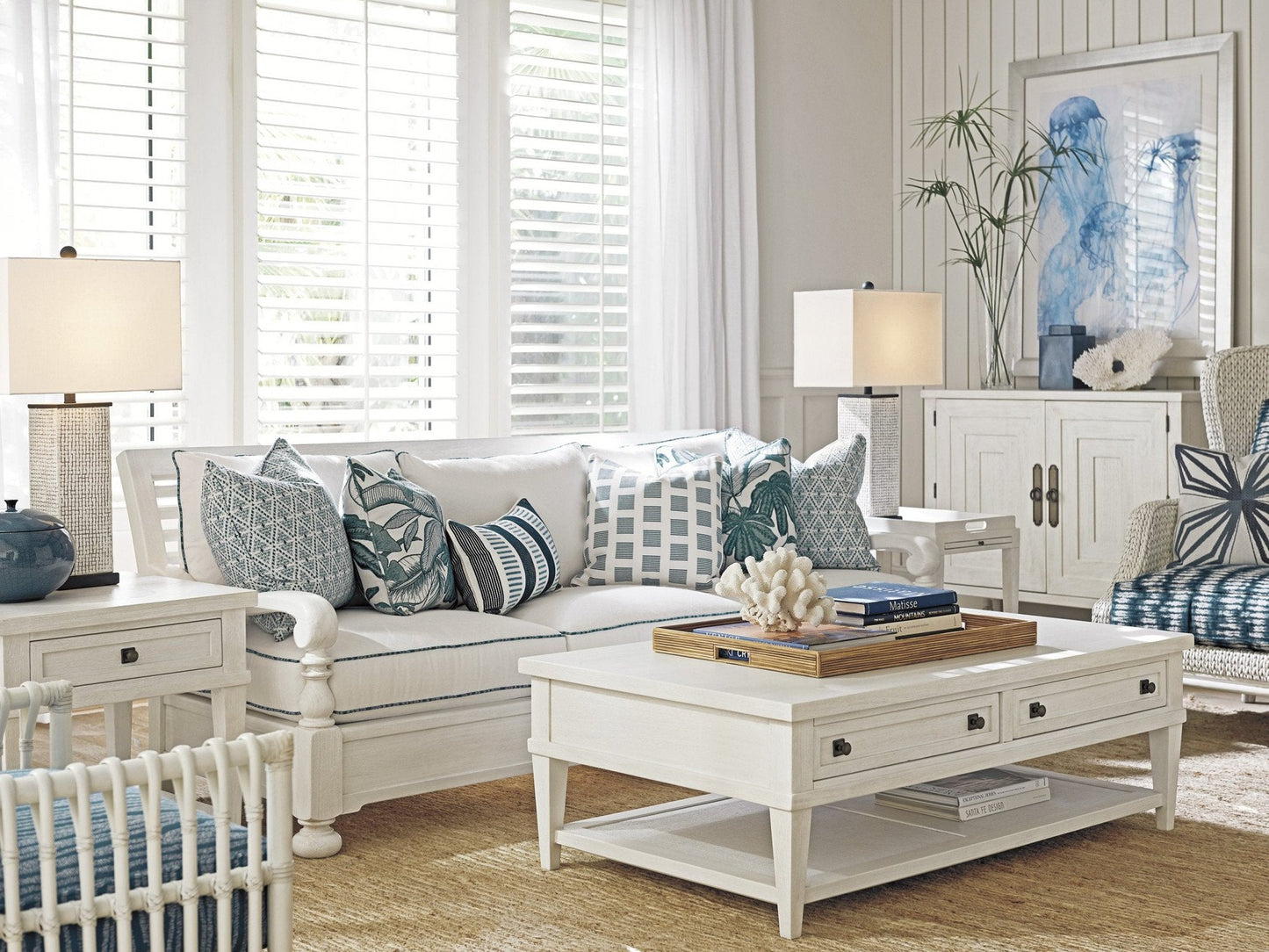 Tommy Bahama Home Ocean Breeze Palm Coast Rectangular Cocktail Table