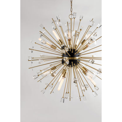 Liberty 18-Light Chandelier in Aged Brass 60L x 60W x 60H