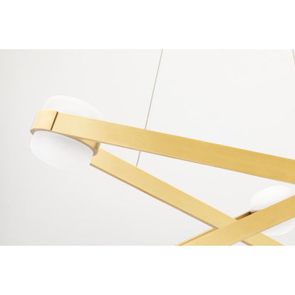 Orbit 6-Light Chandelier in Aged Brass 38L x 38W x 13.75H