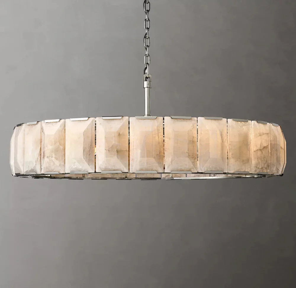 Harlowe Calcite Circular Chandelier 60"