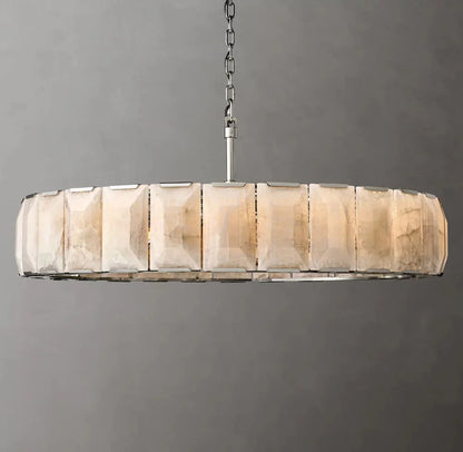 Harlowe Calcite Circular Chandelier 60"