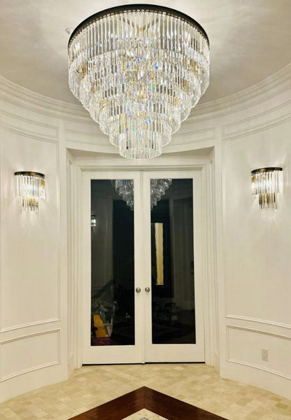 Ryalin Round Glass Chandelier 44"