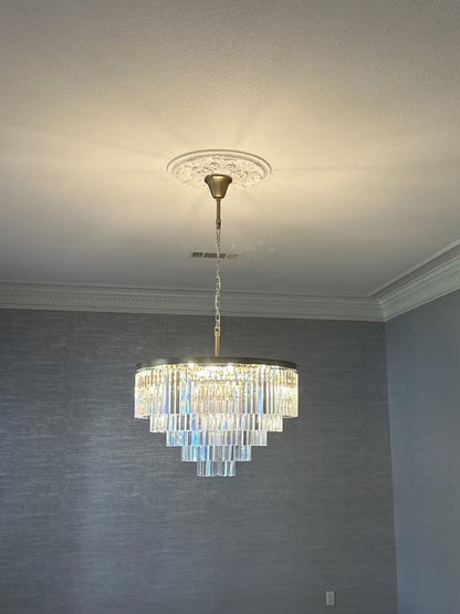 Ryalin Round Glass Chandelier 32"