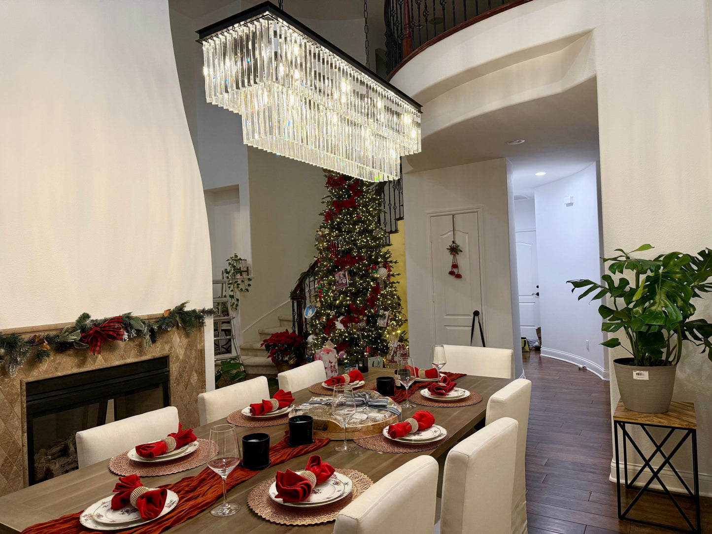 1920s Odem Rectangular Chandelier 49"