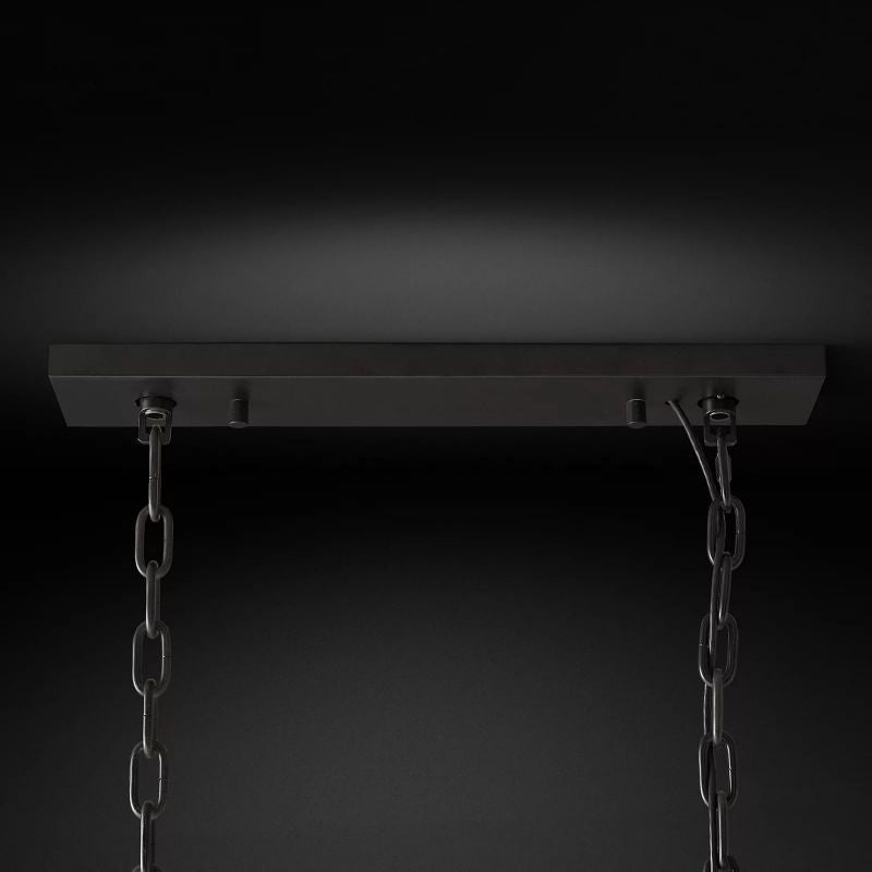 1920s Odem Rectangular Chandelier 49"