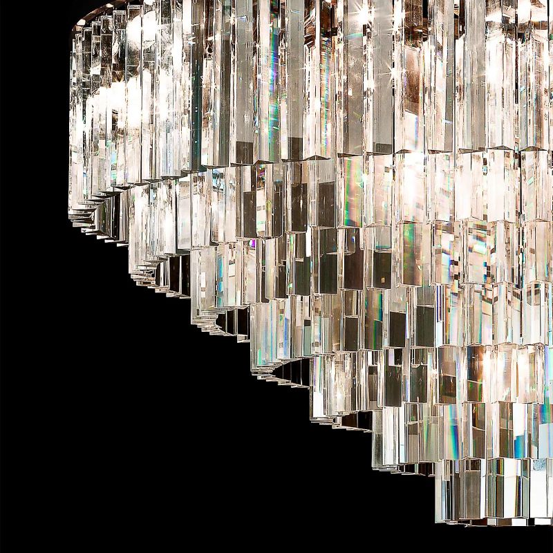 Ryalin Round Glass Chandelier 44"