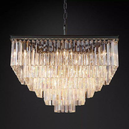 Ryalin Square Crystal Chandelier 34"