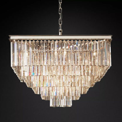 Ryalin Square Crystal Chandelier 34"