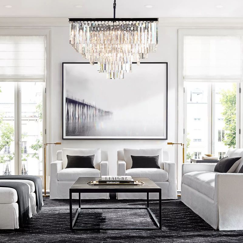 Ryalin Square Crystal Chandelier 47"