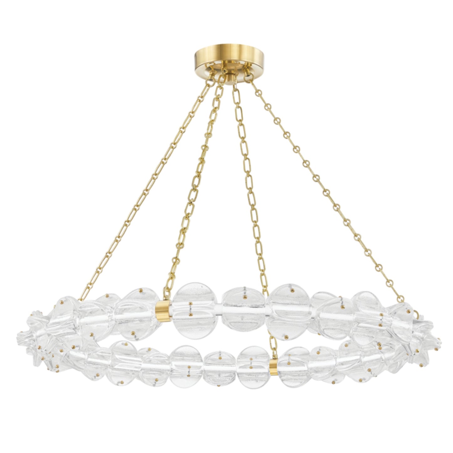 Lindley 1-Light Chandelier in Aged Brass 40L x 40W x 4.625H
