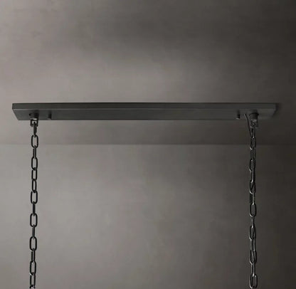 1920s Odeon Rectangular Chandelier 59"