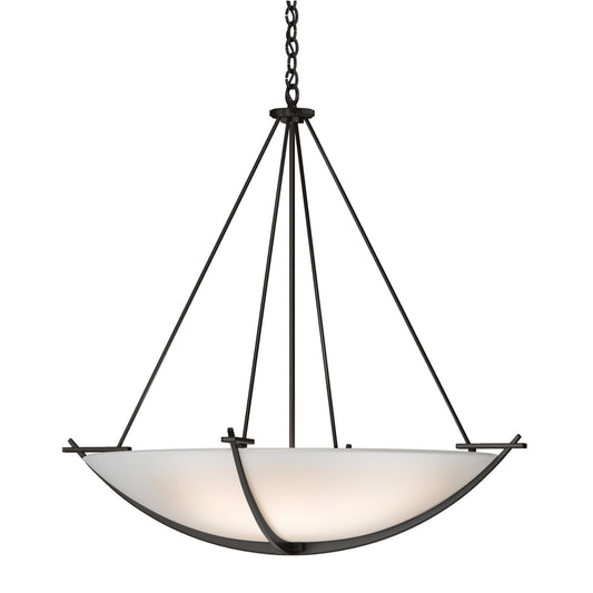 Compass Large Scale Pendant 3-Light Opal Glass (GG) in Oil Rubbed Bronze
