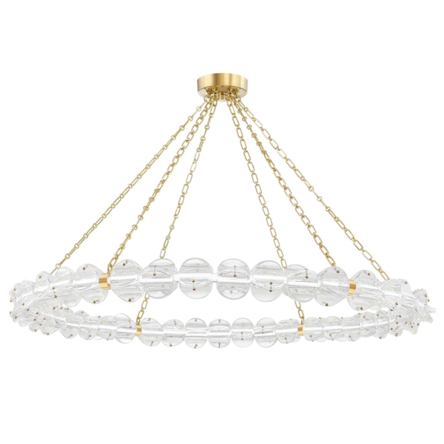 Lindley 1-Light Chandelier in Aged Brass 54.5L x 54.5W x 4.625H