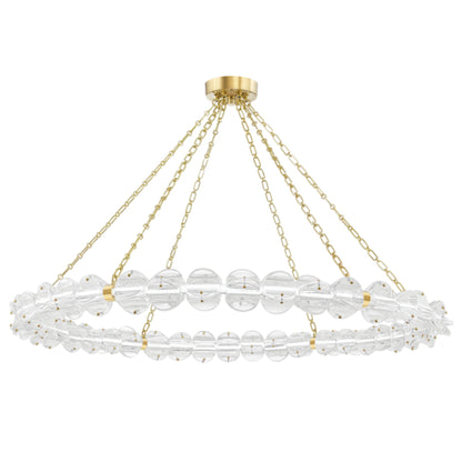 Lindley 1-Light Chandelier in Aged Brass 54.5L x 54.5W x 4.625H