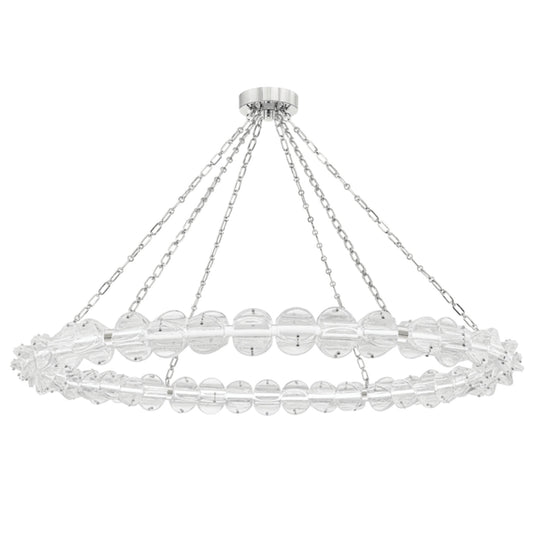 Lindley 1-Light Chandelier in Polished Nickel 54.5L x 54.5W x 4.625H