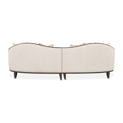 Michael Amini Camellia Field 3-Piece Chenille Sofa - Linen/Warm Pecan