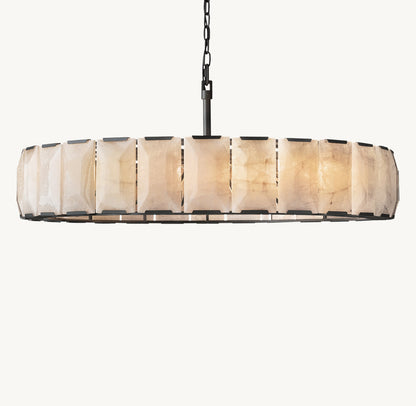 Harlowe Calcite Circular Chandelier 60"