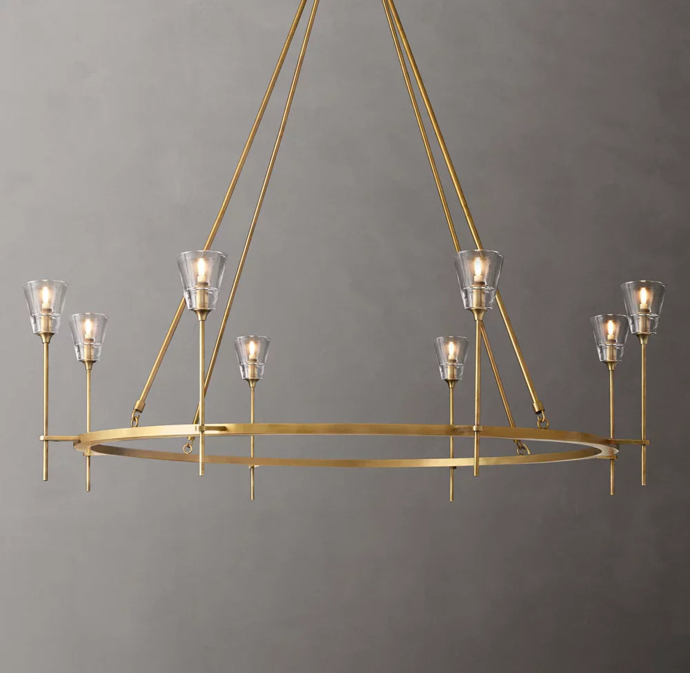 Torche De Verre Round Chandelier 58"