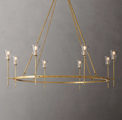 Torche De Verre Round Chandelier 58"