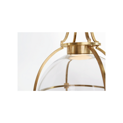 Gracie Large Captured Globe Pendant with Clear Glass