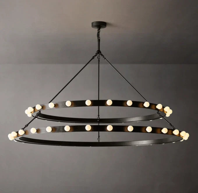 Vitoria Round Two Tiered Chandelier 60"
