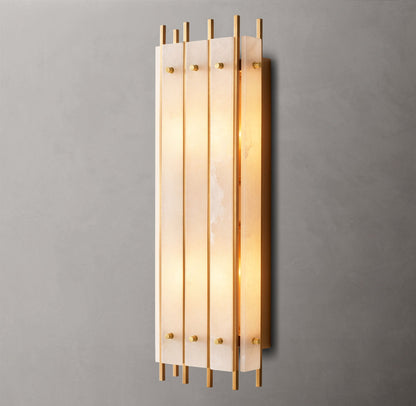 San Marcos Alabaster Grand Rectangular Wall Sconce