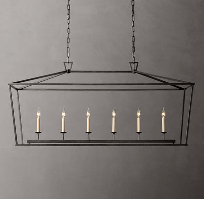 19th C. English Openwork Rectangular Chandelier 54"