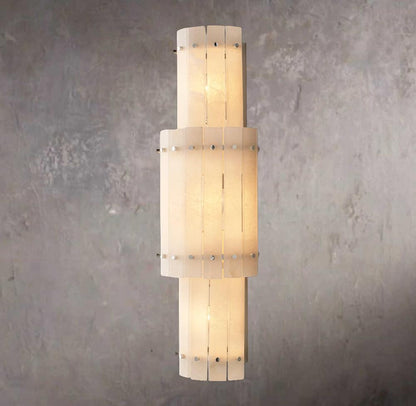 St. Marco Ivory Alabaster Grand Round Wall Sconce