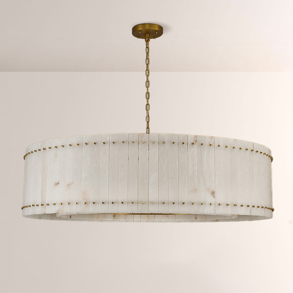 Aurelix Alabaster Round Chandelier