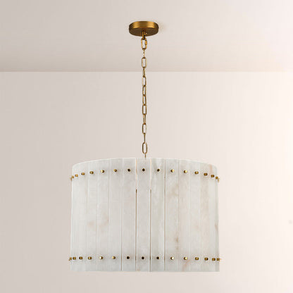 Aurelix Alabaster Round Chandelier