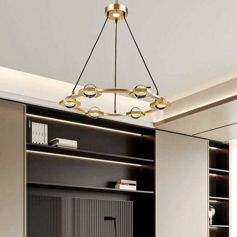 Planet Round Chandelier 36"
