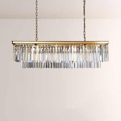 1920s Odem Rectangular Chandelier 49"
