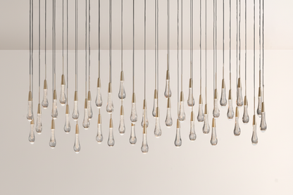 Raindor Glass Solitaire Linear Chandelier