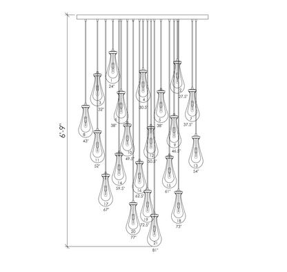 Raindors Round Chandelier 47"
