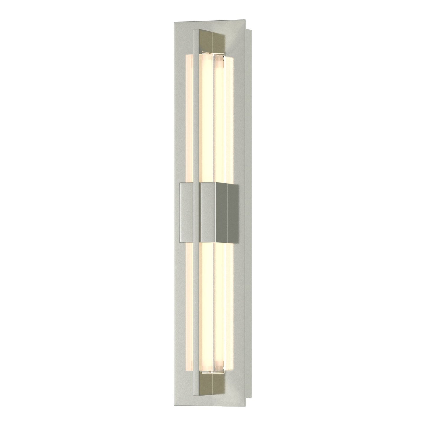 Double Axis Small Sconce LED Clear Glass (ZM) in Sterling